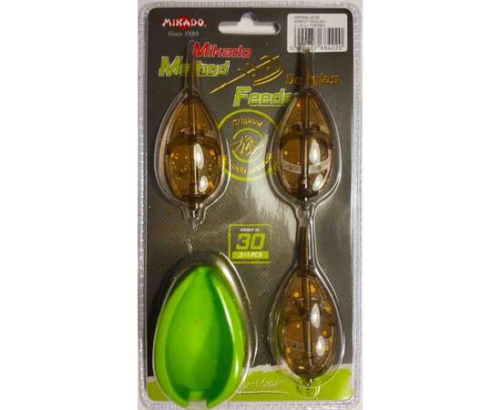 Комплект кормушек Mikado Method Feeder L 3x80 g+форма, фото , изображение 2