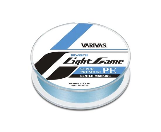 Плетеный шнур Varivas Avani Light Game Super Premium PE Center Marking x4, #0.2, 150 м, голубой, фото 