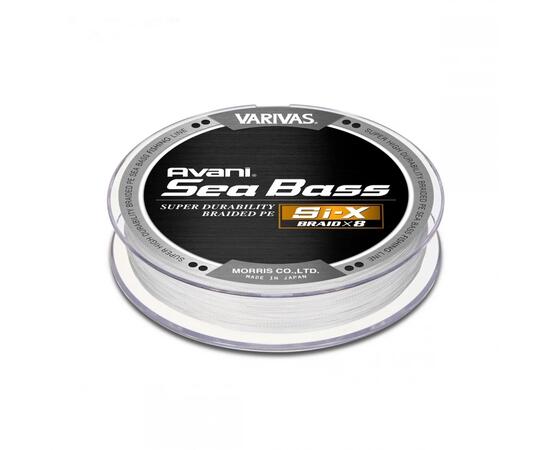 Плетеный шнур Varivas Avani Sea Bass PE [Si-X] х8, #1, 150 м, белый, фото 