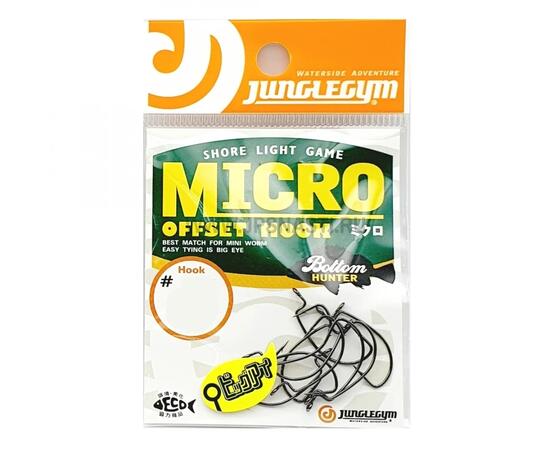 Крючки офсетные JungleGym J400 Micro Offset Hook, #4, NS, фото 