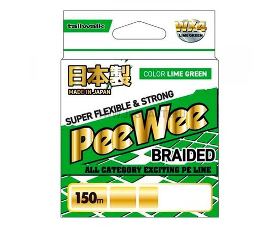 Плетеный шнур Tailwalk PeeWee WX4 Lime Green, #1.2, 150 м, зеленый, фото 