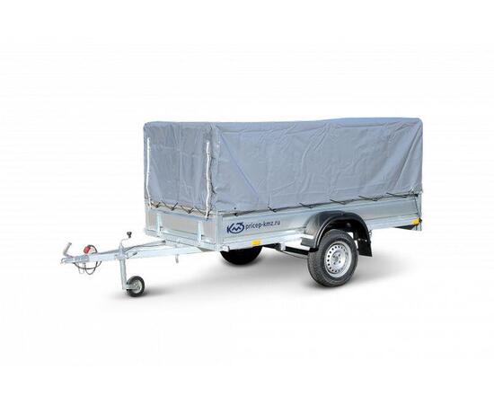 ПРИЦЕП КМЗ МАСТЕР PRO 7194 С1 с тентом и каркасом 1500 см колесо 16, фото 