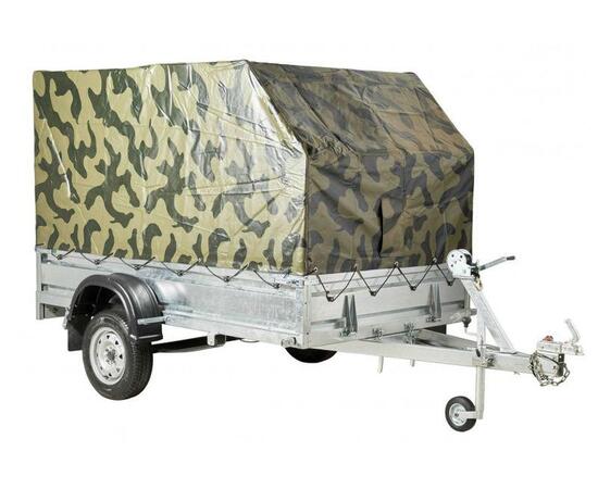 ПРИЦЕП КМЗ КВАДРО 7194 С2 с тентом и каркасом 1100 см колесо 13, фото 