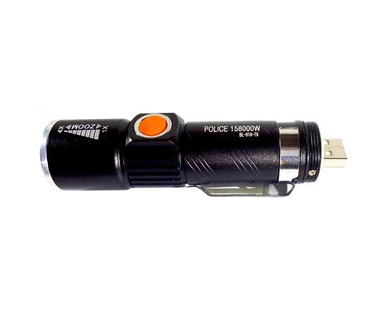 Тактический ручной фонарь Poliсe BL 515-T6 ZOOM, Фонарь с USB зарядкой, фото 