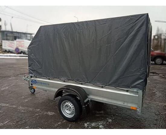 Прицеп КМЗ Мастер-М Плюс 7194 С1 с тентом и каркасом 150 см, фото , изображение 2