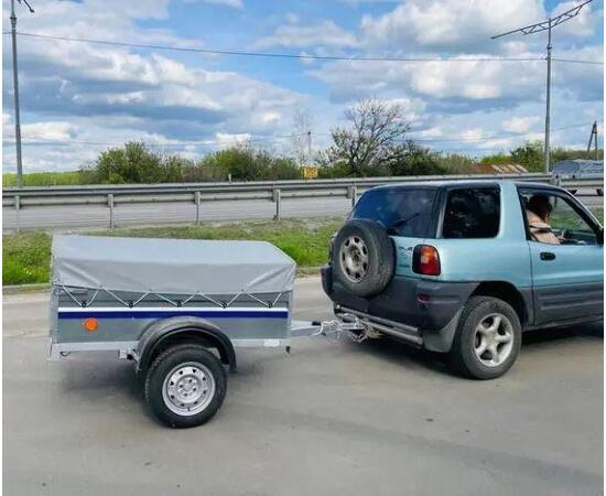 Прицеп Престиж 2.7 м с тентом 80 см, фото , изображение 2