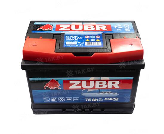 Аккумулятор ZUBR MARINE (75 Ah) , 12 V Обратная, R+ L3 ZM750, фото , изображение 2