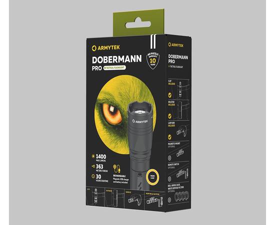 Фонарь Armytek Dobermann Pro  Magnet USB Теплый, фото , изображение 3