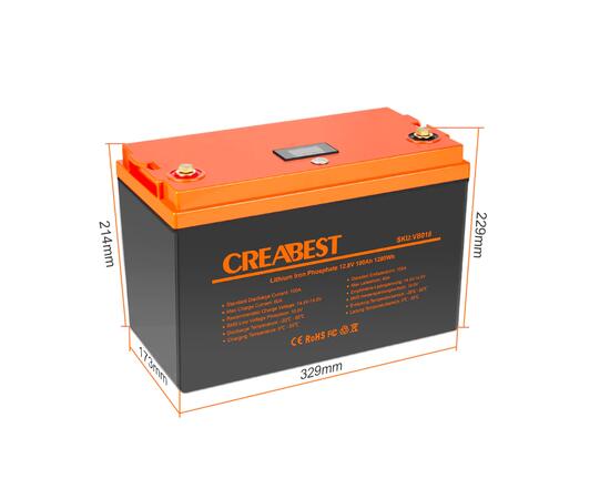 Аккумулятор Creabest LiFePO4 12,8V 100Ah с зарядным устройством на 30 Ah (Германия), фото , изображение 9