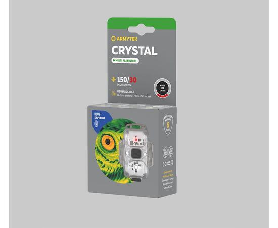 Фонарь Armytek Crystal Синий, Источник света : LXNZPL696 (белый) + LXNZPL696 (красный), Цвет: серый/синий, Световая температура: White, фото , изображение 5