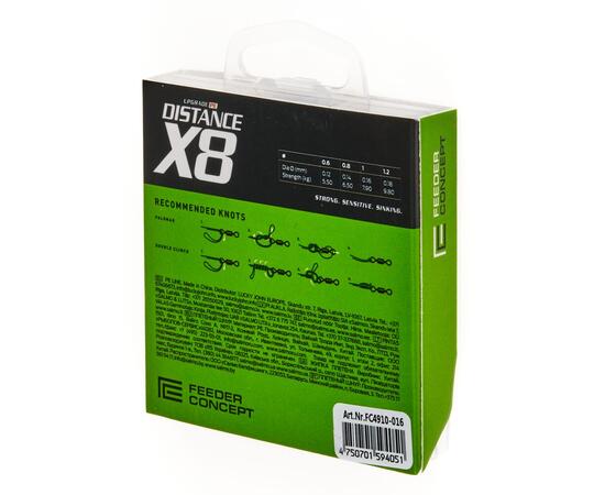 Леска плет. Feeder Concept Distance х8 BRAID Dark Green 150/016, фото , изображение 2