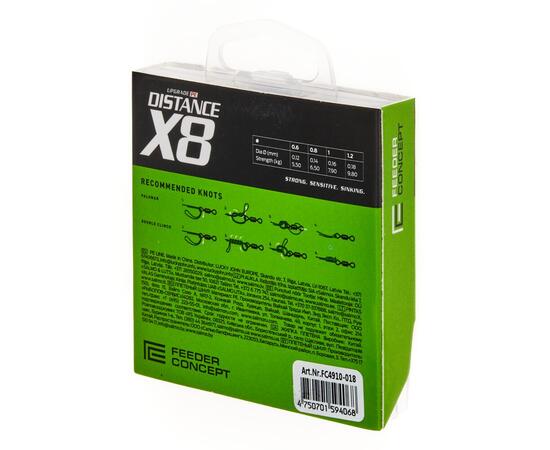 Леска плет. Feeder Concept Distance х8 BRAID Dark Green 150/018, фото , изображение 2