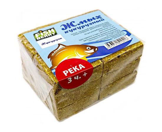 Fishberry Жмых кукурузный Макуха "Кукуруза. Река 3 часа+" 12шт, фото 