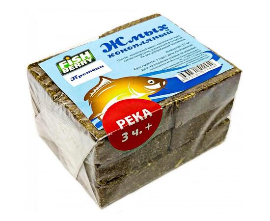 Fishberry Жмых конопляный Макуха "Протеин. Река 3 часа+" 12шт, фото 