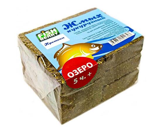 Fishberry Жмых кукурузный Макуха "Протеин. Озеро 5 часов+" 12шт, фото 