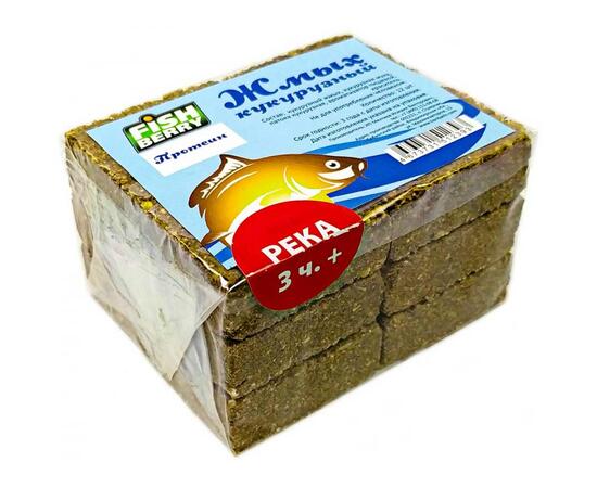 Fishberry Жмых кукурузный Макуха "Протеин. Река 3 часа+" 12шт, фото 