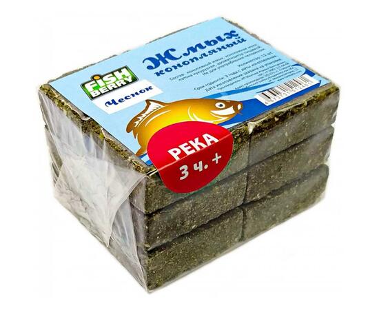 Fishberry Жмых конопляный Макуха "Чеснок. Река 3 часа+" 12шт, фото 