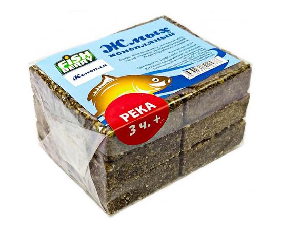 Fishberry Жмых конопляный Макуха "Конопля. Река 3 часа+" 12шт, фото 