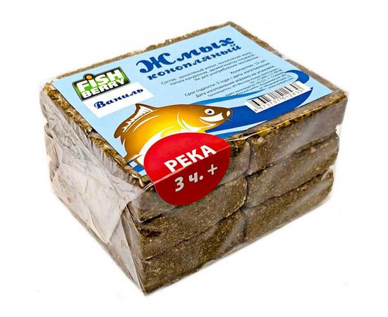 Fishberry Жмых конопляный Макуха "Ваниль. Река 3 часа+" 12шт, фото 
