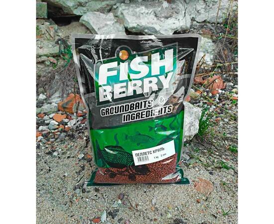 FISHBERRY Пеллетс карповый (криль, цвет - оранж) 2мм - 1 кг, фото , изображение 2