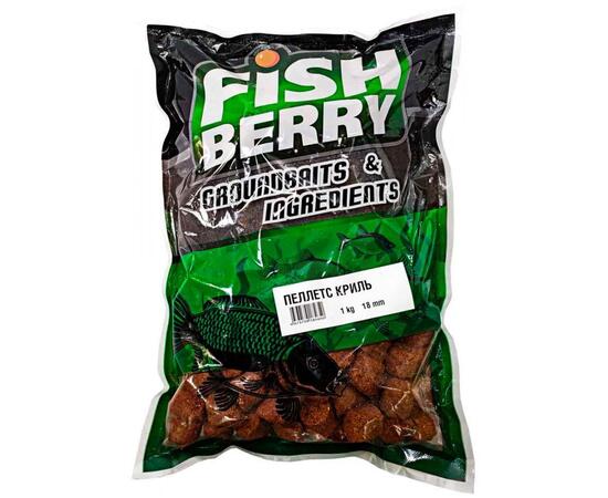 FISHBERRY Пеллетс карповый (криль, цвет - оранж) 18мм - 1 кг, фото 