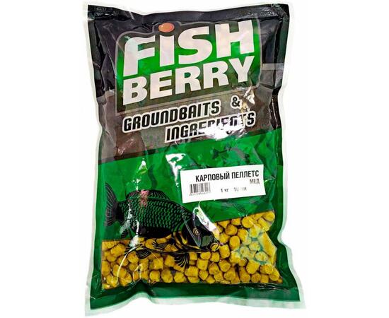 Пеллетс карповый Carp pellets "Мед" (желтый) 10мм - 1кг, фото 