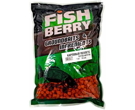 Пеллетс карповый Carp pellets "Тутти Фрутти" (оранж) 10мм - 1кг, фото 