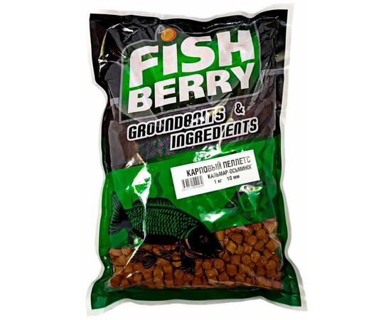 Пеллетс карповый Carp pellets "Кальмар-Осьминог" (коричневый) 10мм - 1кг, фото 