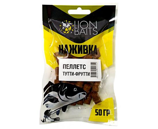 Lion baits Пеллетс насадочный "Наживка" с резинкой "Тутти-Фрутти" 8 мм 50гр, фото 