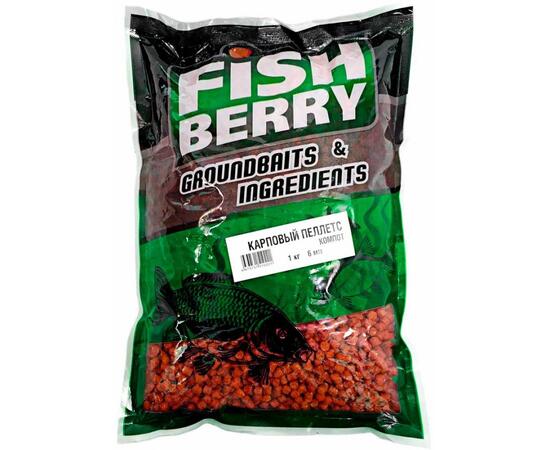 Пеллетс карповый Carp pellets "Компот" (оранж) 6мм - 1кг, фото 