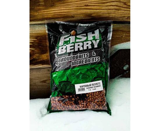 Пеллетс карповый Carp pellets "Кальмар-Осьминог" (коричневый) 6мм - 1кг, фото , изображение 2