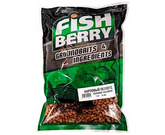 Пеллетс карповый Carp pellets "Кальмар-Осьминог" (коричневый) 6мм - 1кг, фото 