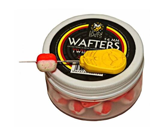 Бойлы нейтральной плавучести двухцветные (Wafters) "Земляника" 14мм, фото , изображение 5