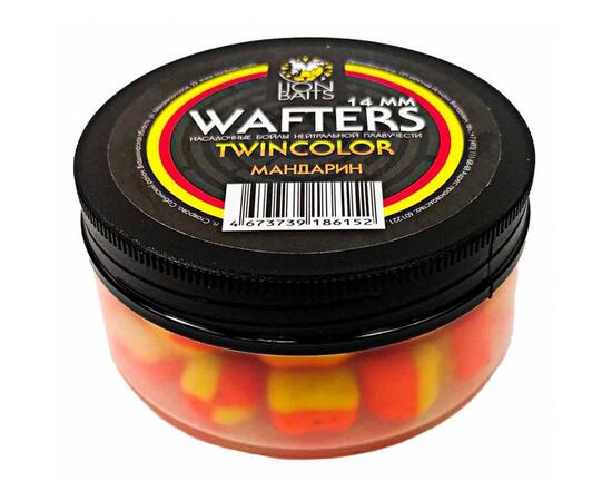 Бойлы нейтральной плавучести двухцветные (Wafters) "Мандарин" 14мм, фото 