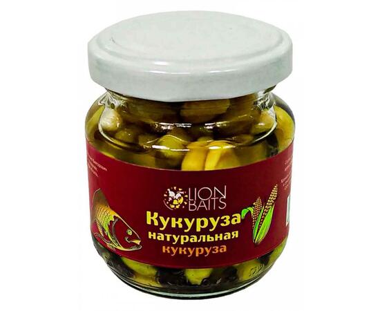 Lion baits Кукуруза натуральная в стеклянной банке "Кукуруза" 110мл, фото 