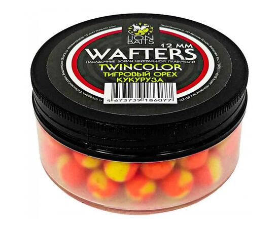 Бойлы нейтральной плавучести двухцветные (Wafters) "Тигровый орех-Кукуруза" 12мм, фото 