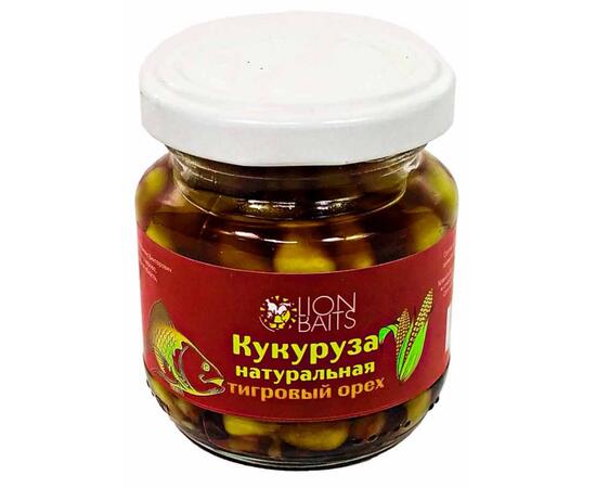 Lion baits Кукуруза натуральная в стеклянной банке "Тигровый орех" 110мл, фото 