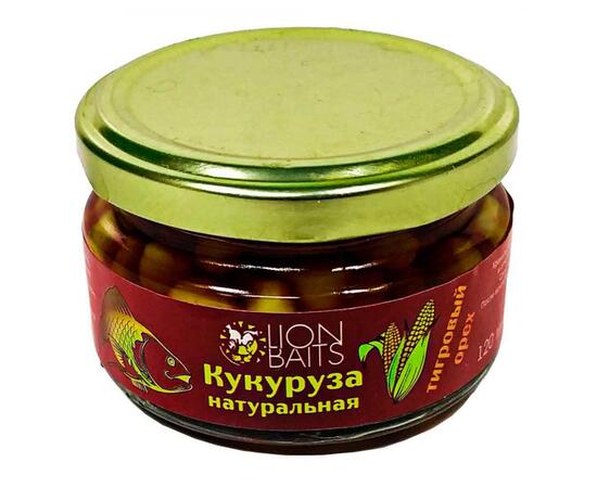 Lion baits Кукуруза натуральная в стеклянной банке "Тигровый орех" 120мл, фото 