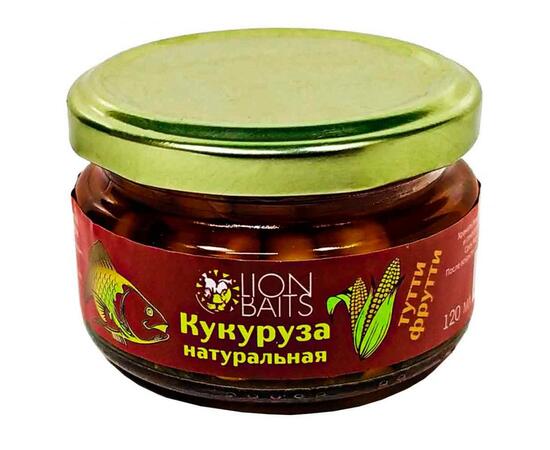 Lion baits Кукуруза натуральная в стеклянной банке "Тутти Фрутти" 120мл, фото 