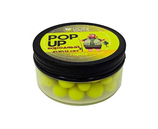Lion Baits Бойлы плавающие Pop-Up Народный "Горох" 8,10,12мм, Вкус для группировки: горох, Диаметр (мм): микс, фото 