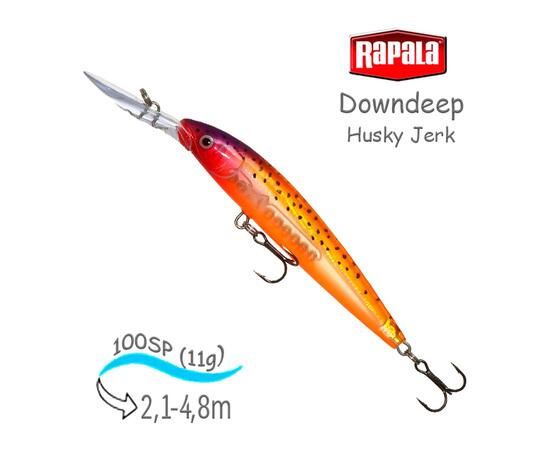 Воблер RAPALA Downdeep Husky Jerk 10, GPSF, Цвет: GPSF, Вес гр: 11, Длина, мм: 100 мм, фото 