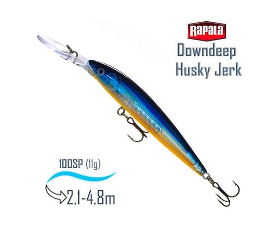Воблер RAPALA Downdeep Husky Jerk 10, BGH, Цвет: BGH, Вес гр: 11, Длина, мм: 100 мм, фото 