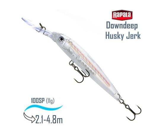 Воблер RAPALA Downdeep Husky Jerk 10, GMN, Цвет: GMN, Вес гр: 11, Длина, мм: 100 мм, фото 
