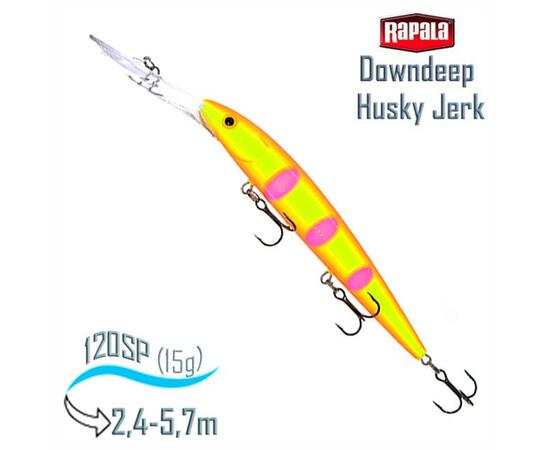 Воблер RAPALA Downdeep Husky Jerk 12, DSC, Цвет: DSC, Вес гр: 15, Длина, мм: 120 мм, фото 