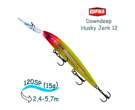 Воблер RAPALA Downdeep Husky Jerk 12, GCL, Цвет: GCL, Вес гр: 15, Длина, мм: 120 мм, фото 