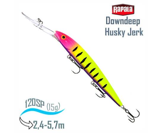 Воблер RAPALA Downdeep Husky Jerk 12, HSP, Цвет: HSP, Вес гр: 15, Длина, мм: 120 мм, фото 