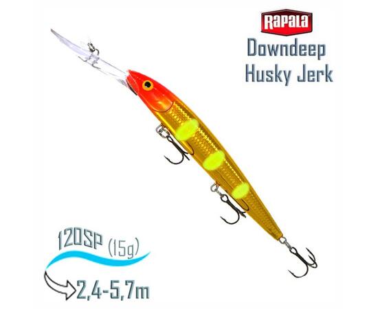 Воблер RAPALA Downdeep Husky Jerk 12, JLC, Цвет: JLC, Вес гр: 15, Длина, мм: 120 мм, фото 