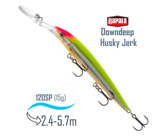 Воблер RAPALA Downdeep Husky Jerk 12, CLS, Цвет: CLS, Вес гр: 15, Длина, мм: 120 мм, фото 