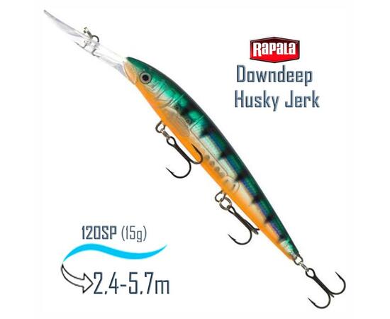 Воблер RAPALA Downdeep Husky Jerk 12, GP, Цвет: GP, Вес гр: 15, Длина, мм: 120 мм, фото 