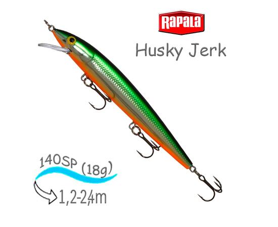 Воблер RAPALA Husky Jerk 14, TSD, Цвет: TSD, Вес гр: 18, Длина, мм: 140 мм, фото 